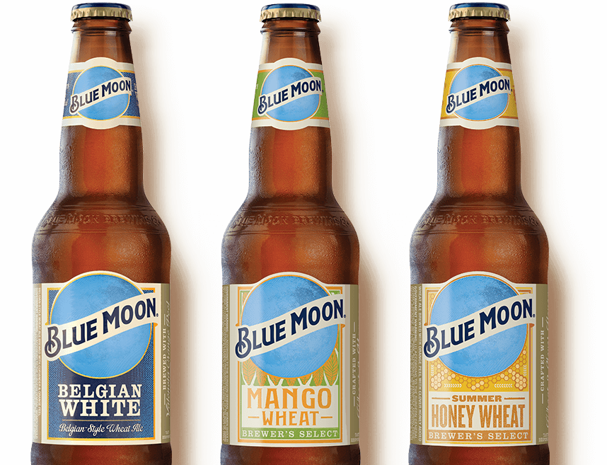 blue moon beer bottle label